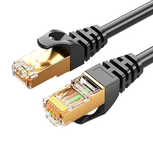 समर्थन अनुकूलन डबल परिरक्षित 600mhz Sstp Sftp केबल Cat7 पैच कॉर्ड Rj45 केबल