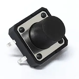 Dc 12v 50ma Dip Tact Switch 12*12 Custom Height 12x12 Tactile Switch Round Head Manufacture Soft Feeling Switch