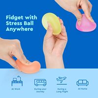 3-Pack Ultra-Soft Memory Gel Squeeze Stress Balls Haute Densité Squishy Fidget Toy pour le soulagement de l'anxiété sensorielle Panier de Pâques