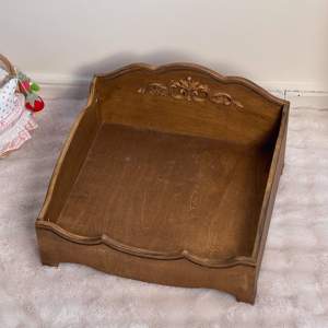 Cama Pequeña para Mascotas de Madera Tallada de Estilo Antiguo y Exquisito para Perros y Gatos - Product Image 6
