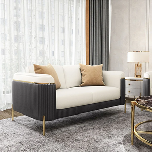 सस्ती कीमत यूरोपीय शैली आधुनिक सोफे फर्नीचर लक्जरी उच्च धातु पैर 3 2 1 सेक्शनल लिविंग रूम सोफा - Product Image 5