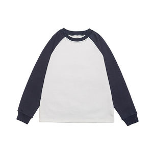 T-shirt à manches longues pour homme, coupe ample, logo personnalisé, écologique, respirant, de haute qualité, bicolore, à manches raglan - Product Image 2