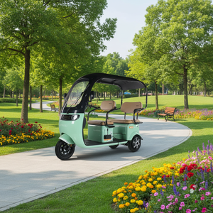 Triciclo de Tres Ruedas Abierto, Motocicleta Eléctrica de 60V, Scooter de Movilidad con Cubierta, Bicicleta de 3 Ruedas con Toldo Parasol, Puede Transportar Múltiples Pasajeros - Product Image 1