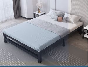 Современная простота экономичная железная кровать утолщенная усиленная односпальная кровать 1,5 м 1,8 м Двойная Рама утолщенная усиленная кровать - Product Image 5