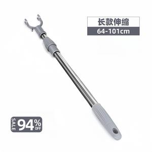 Barra Extensible de Acero Inoxidable para Secar Ropa, 83-141 cm, Tipo Gancho Ajustable, para Uso en Balcón - Product Image 2