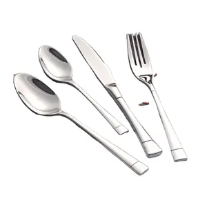 银器304不锈钢餐具套装刀叉勺餐具四件套礼品套装西餐套装酒店礼品