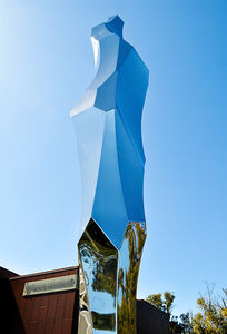 ประติมากรรมเหล็กตกแต่งเมืองสมัยใหม่ขนาดใหญ่ เชื่อมต่อและขัดเงาพื้นผิวแบบกระจก รูปทรงถ้วยรางวัล ป้อมปราการแห่งจิตวิญญาณ สูง 2.8 เมตร - Product Image 5