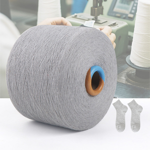 제조업체 7S 폴리에스터 50% 면 50% 재생 재활용 코마사 컬러 양말용 멜란지 면사 - Product Image 1