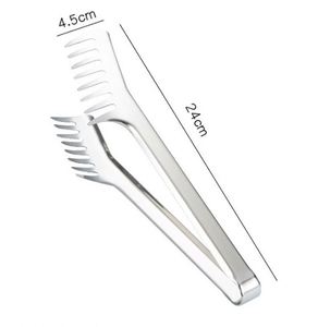 Pince de cuisine en acier inoxydable de haute qualité pour servir les spaghettis, les pâtes et les nouilles – Outil métallique premium - Product Image 1