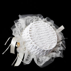 Paniers à fleurs modernes en rotin LANJO avec bords en dentelle pour la dispersion des pétales lors d'une cérémonie de style occidental - Product Image 3