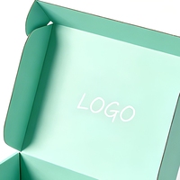 Boîte d'expédition pour vêtements en carton vert clair, design personnalisé, vente chaude, avec votre logo pour l'emballage de vêtements