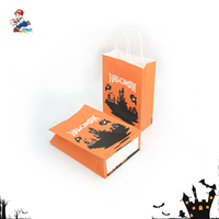 Sacs en papier kraft personnalisés pour Halloween en gros avec logo, sacs cadeaux pour les magasins de détail
