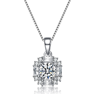 TD Collette Z argento Sterling collana pendente moda con zirconi fiocco di neve - Product Image 1