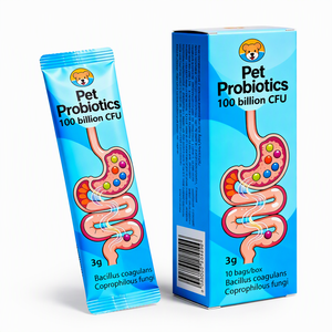 Probiotika-Pulver für Hunde und Katzen Verdauungsgesundheit Immununterstützung Haut- und Fellgesundheit Schnelle Absorption Getreidefrei OEM Private Label - Product Image 1