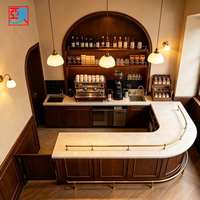 Comptoir de réception commercial personnalisé, mobilier de bar à café pour restaurant, projet d'aménagement de café
