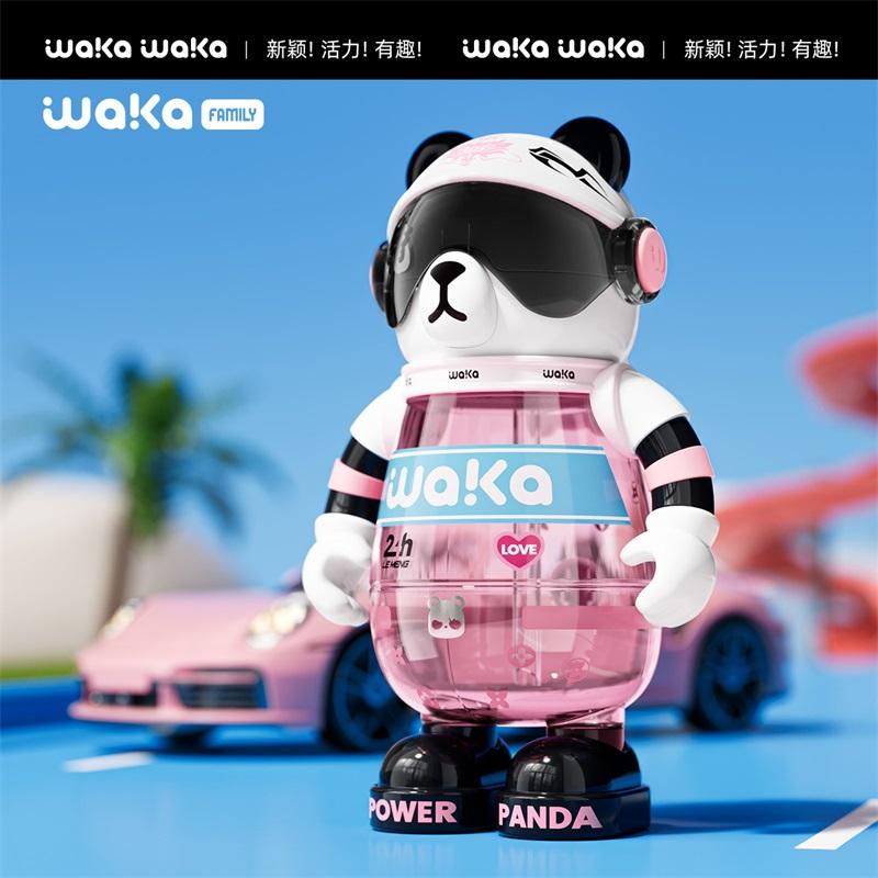 Cartoon Panda Design Plastic Tritan Material or Stainless Steel Custom Kids Water Bottle for School