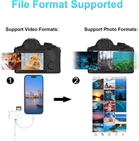 Lector de Tarjetas SD para iPhone y iPad, Adaptador OTG USB 3.0 4 en 1 con Ranuras para Tarjetas SD/TF, Visor de Tarjetas de Memoria USB-C