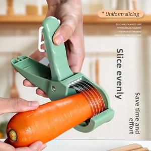 Wholesale Salad Cutter Portable Manual Stainless Steel Blades Fruit <b>Vegetable</b> Slicer Sustainable Kitchen Tool Press Banana - Product Image 5