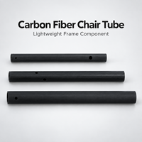 Tube rond en CFRP percé sur mesure avec surface mate pour l'assemblage de cadres de meubles, tube de chaise en fibre de carbone