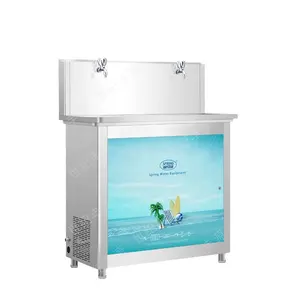 Modelo de suporte elétrico refrigerador de água com máquina de fazer gelo e osmose reversa, caixa de aço inoxidável, aplicação doméstica escolar