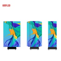 Afficheur LED publicitaire numérique ROSY P2.5/1.5/1.2 GOB pliable pour intérieur, double face, trois LED, affichage pliable à trois volets, écran LED pliable