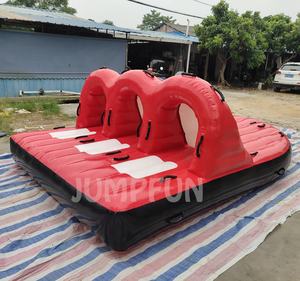 JUMPFUN 6 personnes gonflable eau jouer équipement bande <span class=keywords><strong>Wagon</strong></span> gonflable remorquable adultes eau jouets - Product Image 4