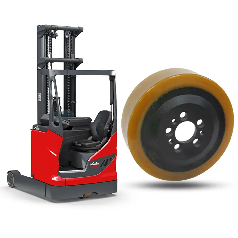 LINDE T20 berharap mencapai Forklift listrik truk PU ban berkendara 230*75mm roda kemudi tahan lama