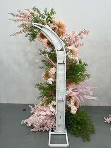 ฉากหลังงานแต่งงาน ดอกไม้ประดิษฐ์ ตกแต่งเวทีงานแต่งงาน ซุ้มดอกไม้รูปแตรสำหรับงานปาร์ตี้ - Product Image 4