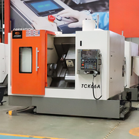 Tour CNC à banc incliné certifié CE TCK66A, tour à métaux haute vitesse avec broche A2-8, contre-pointe MT5