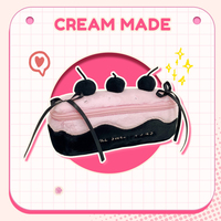 Trousse à crayons GF Fashion Cherry Cream Cake, boîte à crayons multi-usages pour l'école et le bureau, porte-stylos, trousse à maquillage pour fille, trousse à crayons mignonne