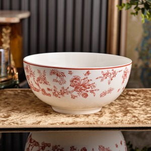 Red Floral Animal Print Bone China <b>Dinnerware</b> <b>Set</b> Porcelain Tableware <b>For</b> Wedding Home Banquet Party - Product Image 2