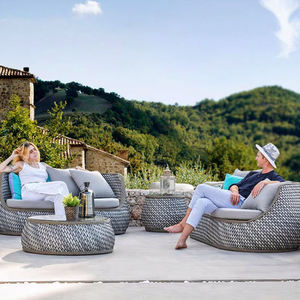 Space-Saving <b>Rattan</b> Furniture Set <b>Outdoor</b> Dining Sectional Table for Patio Garden Parks Living Room Apartment - Product Image 3