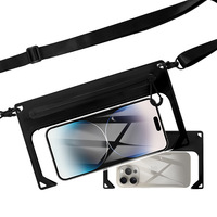 ZonySun Nouvelle sacoche de sport étanche en PVC pour téléphone portable avec étui amovible IPX8 Fermeture éclair hermétique