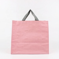Sacs en PP tissé laminé rose, grand sac fourre-tout en PP tissé laminé avec plaque de base mobile