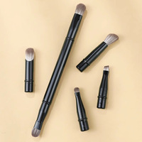 Ensemble de 6 mini pinceaux de maquillage multifonctionnels avec boîte en plastique