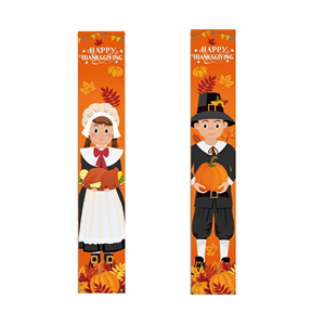 Happy Thanksgiving Door Curtain 30*180cm Festive <b>Banners</b> for Home Decor - Product Image 1
