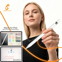Stylet Actif avec Raccourcis Personnalisables via APP, Minuterie de Veille, Bluetooth, Affichage de la Batterie, Rejet de la Paume, Sensibilité à l'Inclinaison, Recharge Sans Fil