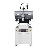 Impresora de pasta de soldadura Pcb semiautomática de producción Smt de 250x420mm máquina de impresora de soldadura de doble raspador de alta precisión