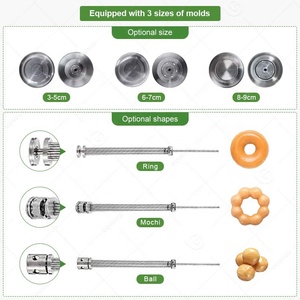 Mochi Donut Donut bóng hoàn toàn tự động mini loukoumades Kính Fryer làm cho nhà sản xuất máy làm - Product Image 4