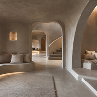 Finition microciment moderne pour murs et sols de salle de bain, cuisine, salon, hôtel et commerce, revêtement décoratif imperméable et antidérapant