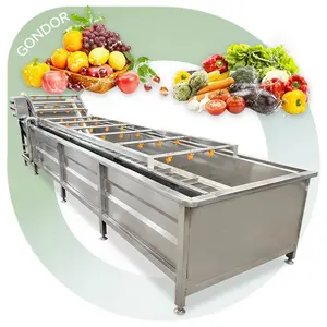 Automatic Food Vegetasble Meat Saefood Fruit Machine Washer Apple Wash Machings Line and Vegetable