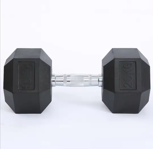 Manubrio Set prezzo 12.5 kg copertura in gomma ghisa esagono Knurl manubrio per l'esercizio dei muscoli del torace in palestra - Product Image 2