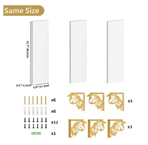 Decoración de la habitación Estantes flotantes de libros de oro blanco Estantes de pared de mariposa - Product Image 4