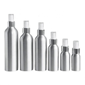 300ml 500ml Metal Empty Aluminum Bottle Refillable Silver Aluminum Spray Bottle with White <b>Black</b> Sprayers - Product Image 3