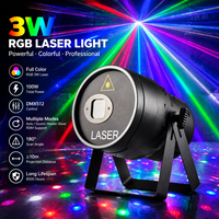 Lumière laser professionnelle 3W RGB ciel étoilé avec contrôleur DMX512, effet onirique, projecteur laser pour mariage, bar, événements, DJ