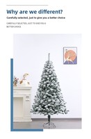 Sapin de Noël artificiel de haute qualité, décorations de Noël transfrontalières, 45 cm/4 m, sapins de Noël artificiels en PVC floqués à branches denses, décorations de Noël