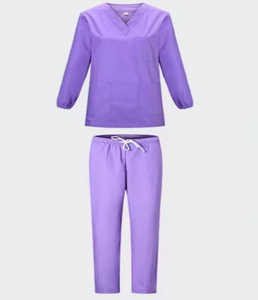 Eco-Friendly light Medical clothing featuring Long Sleeves V-neck Breathable Hospital Medical Uniforms <b>Scrubs</b> <b>Set</b> - Product Image 1