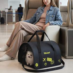 Transportín de Cuero Suave para Gatos con Ventana de Malla Transpirable, Cierre de Cremallera, Mochila Cuadrada Marrón con Respaldo Sólido - Product Image 5