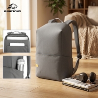 Kingsons – sac à dos d'école léger en Polyester RPET 600D pour enfants, sacoche étanche pour tablette d'affaires de 15.6 pouces