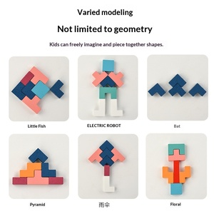 Gioco da Tavolo <span class=keywords><strong>Tetris</strong></span> in Legno, Classico Puzzle di Logica per Bambini con Blocchi Russi da Impilare ed Equilibrare - Product Image 4